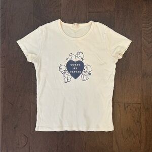 john galt/brandy melville “sweet as heaven” baby tee